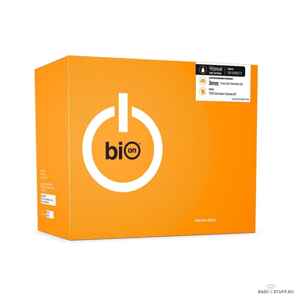 Bion 106R02773 Картридж для Xerox Phaser 3020, WorkCentre 3025 (1500  стр.), Черный