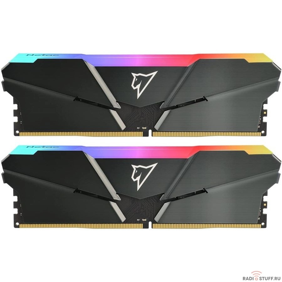 Память DDR4 2x8Gb 3600MHz Netac NTSRD4P36DP-16E Shadow RGB RTL PC4-28800 CL18 DIMM 288-pin 1.35В