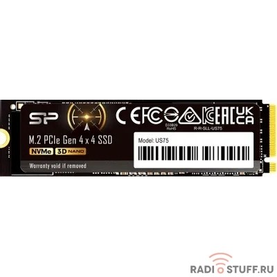 Твердотельный диск 2TB Silicon Power US75, M.2 2280, PCI-E 4x4, [R/W -7000/6500 MB/s]