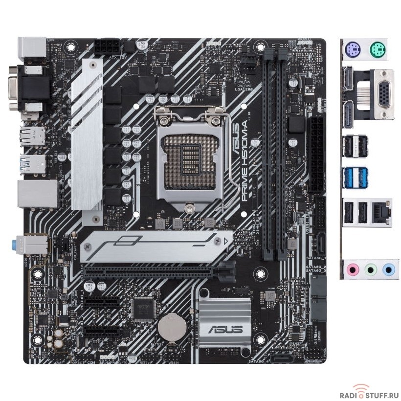 Материнская плата Asus PRIME H510M-A Soc-1200 Intel H510 2xDDR4 mATX AC`97 8ch(7.1) GbLAN+VGA+HDMI+DP