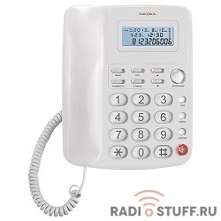 TEXET TX-250 белый {Автоответчик: нет. Дисплей: есть. Органайзер: часы. Память (количество номеров): нет. Память набранных номеров: 9. Однокнопочный набор (количество кнопок): 1.}