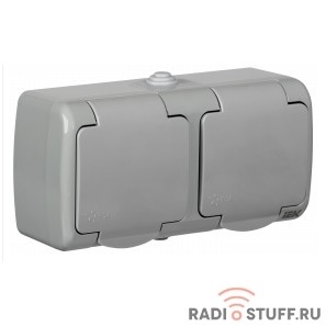 Iek ERA22-K03-16-54 РСш22-2-А Розетка 2-ая с з/к откр. уст. 16А IP54 AQUATIC