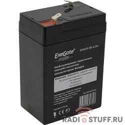 Exegate EP234535RUS Аккумуляторная батарея DT 6045 (6V 4.5Ah, клеммы F1)