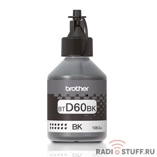 Brother Бутылка с оригинальными чернилами BTD60BK для принтера DCP-T710W, DCP-T510W, DCP-T310. Емкость до 6500 страниц.(BTD60BK)