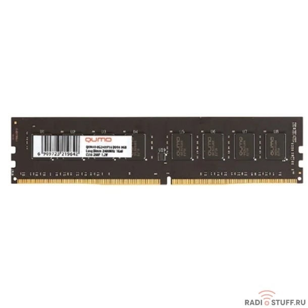 QUMO DDR4 DIMM 8GB QUM4U-8G2400P16 PC4-19200, 2400MHz OEM/RTL 