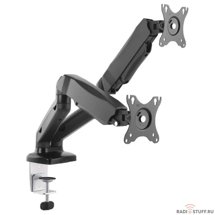 ONKRON G160 чёрный {Для двух экранов с диагональю 13"-27" Допустимая нагрузка: 2 x  (2-6,5 кг) VESA: 75x75, 100x100 мм}