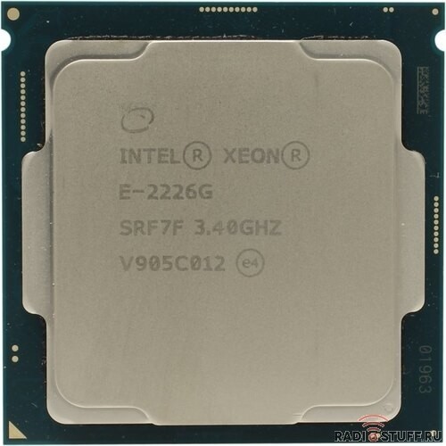 Процессор/ APU LGA1151-v2 Intel Xeon E-2226G (Coffee Lake, 6C/6T,3.4/4.7GHz, 12MB, 80W, UHD Graphics P630) OEM