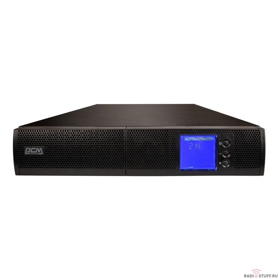UPS PowerCom SENTINEL SNT-2000 {On-Line, 2000VA / 2000W, Rack/Tower, IEC, LCD, RS-232/USB, SmartSlot}
